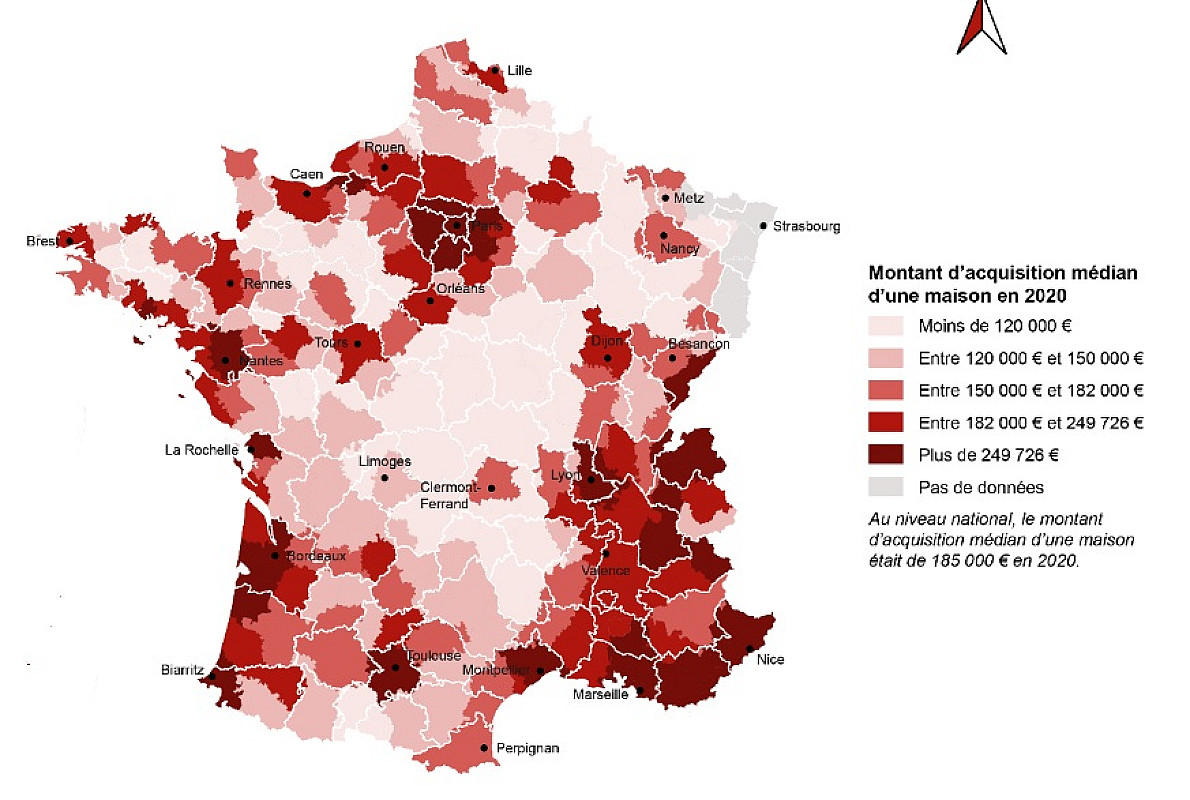 House Price Map of France